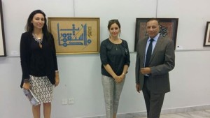 محمد بغدادي وبصحبته قرينة سفير بلجيكا وقريبنة سفير ايطاليا بالكويت